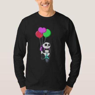 T-shirt Radel Panda Bicyclette Balloon Pédale Boulon Vélo