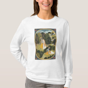 T-shirt Radha et Krishna marchant dans un verger