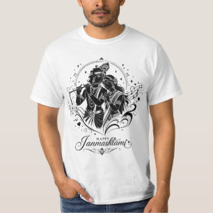 T-shirt Radha Krishna Flûte Janmashtami Joyeux
