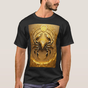 T-shirt Radiance céleste : Cancer Zodiaque en or glorieux