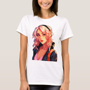 T-shirt Radiant Anime Girl : Belle Art Manga