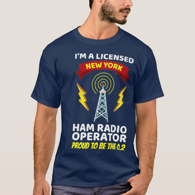 T-shirt Radio amateur Opérateur Funny Ham Radio New York (Devant)