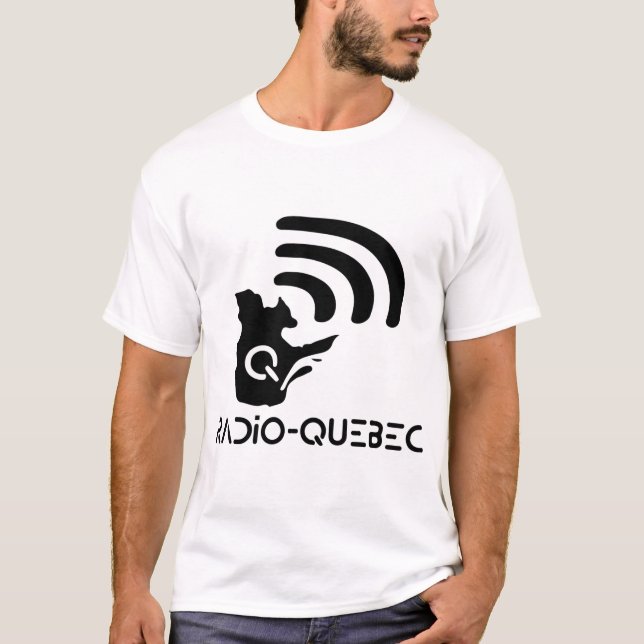 T-shirt Radio-Quebec -Edition noire (Devant)