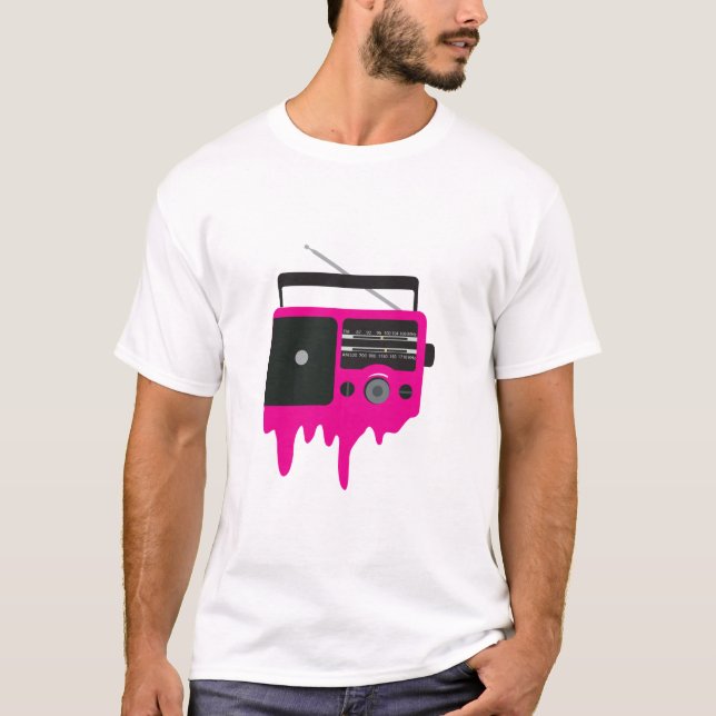 T-shirt Radio rose fondu (Devant)
