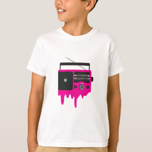 T-shirt Radio rose fondu
