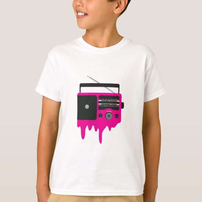T-shirt Radio rose fondu (Devant)