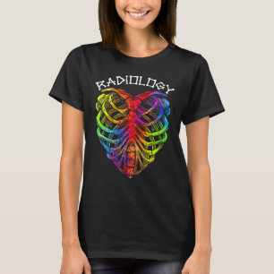 T-shirt Radiologie Coeur Ribcage Tie Dye X Ray Technologue