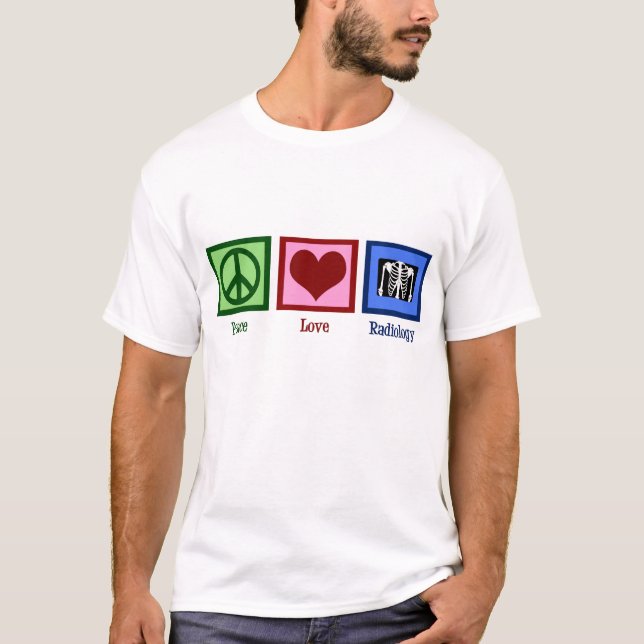 T-shirt Radiologie de l'amour de la paix (Devant)