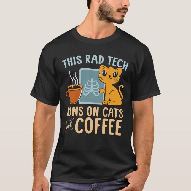T-shirt Radiologue Fonctionne Sur Les Chats Et Café Radiol (Devant)