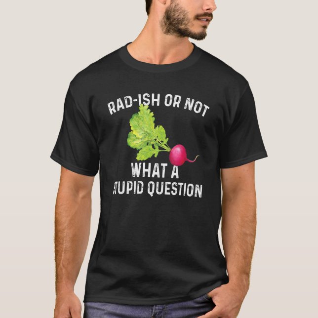 T-shirt Radish Pun Vegetable Outfit Radis (Devant)