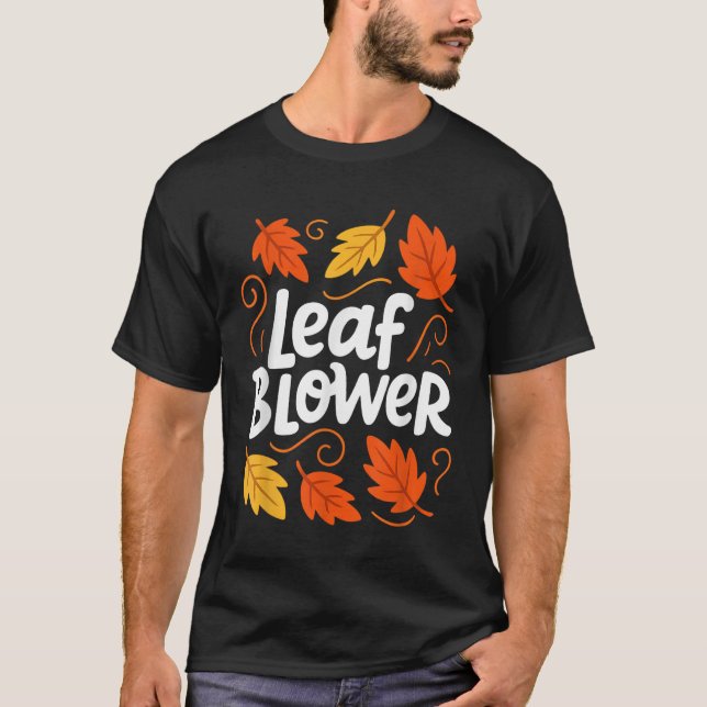 T-shirt Rafleur de feuilles Automne Drôle de tenue assorti (Devant)