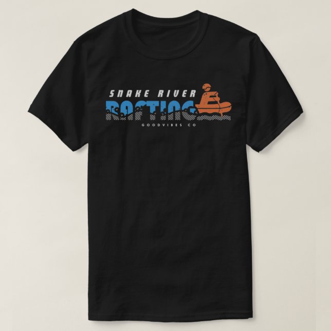T-shirt Rafting dans la rivière Snake (Design devant)