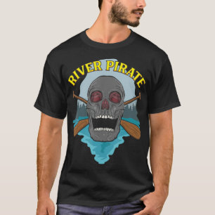 T-shirt Rafting de rivière Pirate Paddle Canoéiste canadie