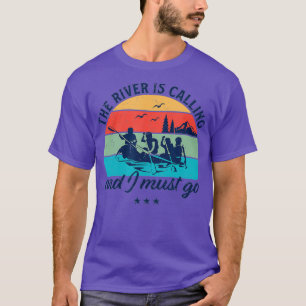 T-shirt Rafting d'eau vintage Retro La rivière appelle