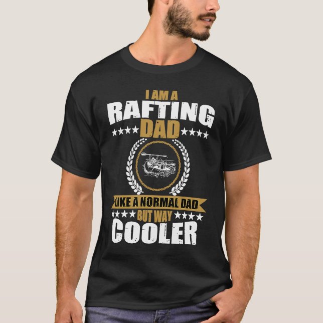 T-shirt Rafting Papa Costume River Paddle Pour Hommes (Devant)
