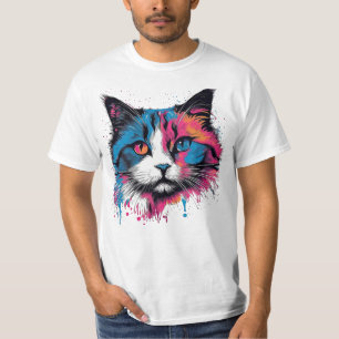 T-shirt Ragdoll Art Co. Expressive Pop-Art Ragdoll Cat Des
