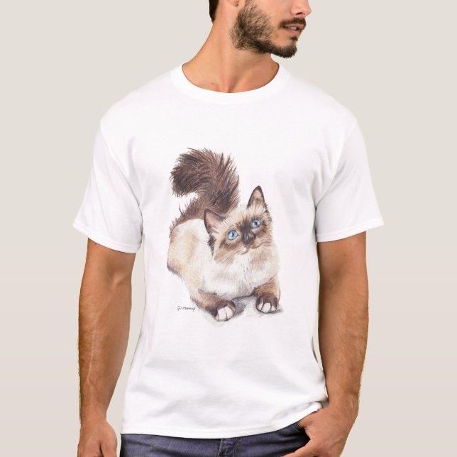 T-shirt Ragdoll cat par Artist GV Hemmings (Devant)