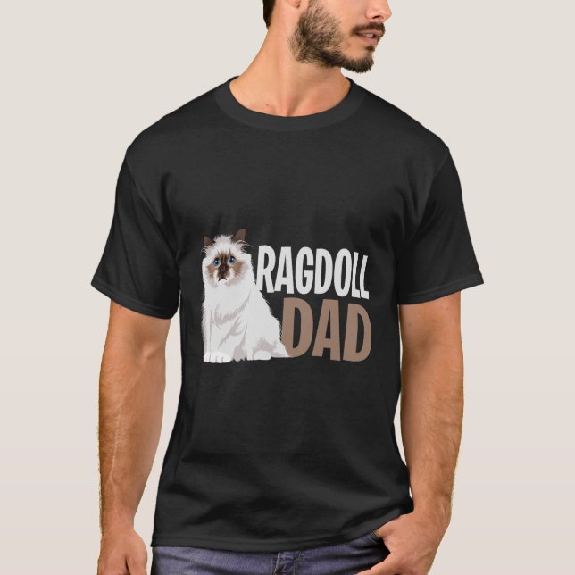 T-shirt Ragdoll Chat Papa Drôle Propriétaire Chat Amoureux (Devant)