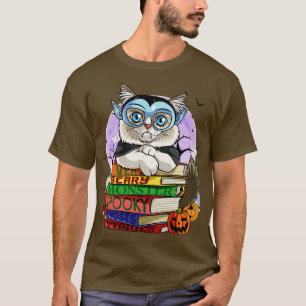 T-shirt Ragdoll Chat Vampire sorcier Citrouille Halloween