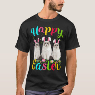 T-shirt Ragdoll Drôle Oeuf De Pâques Lapin Ragdoll Happy E