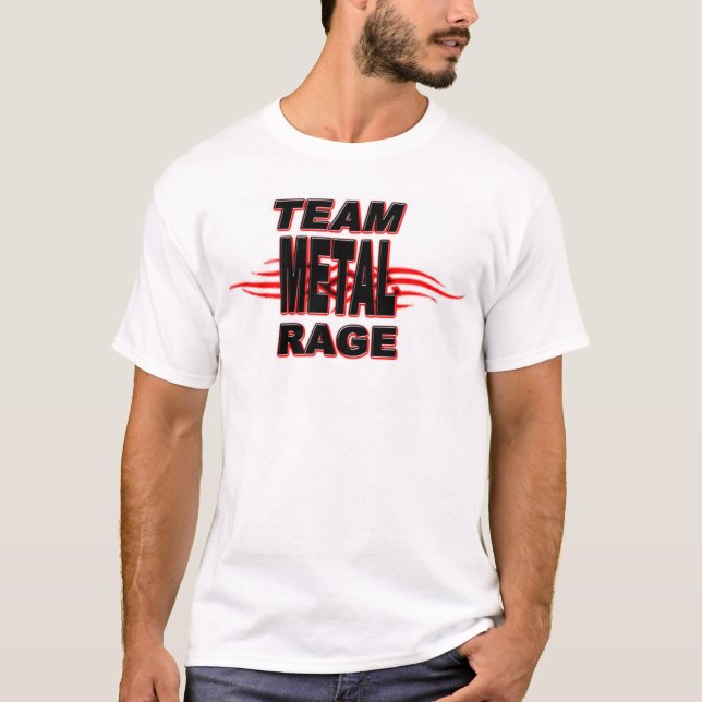 T-shirt Rage en métal d'équipe (Devant)
