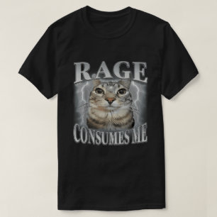 T-shirt Rage me consomme un mème de chat