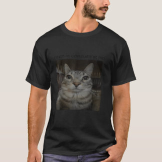 T-shirt Rage Me Consume Chat Silly Staring Chat Drôle C