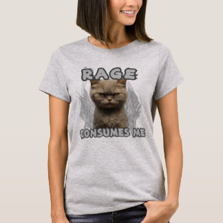 T-shirt Rage Me Consume Chemise Chat, Chat Drôle
