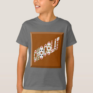 T-shirt raglan blanc/rouge CHOCOLAT BONBONS