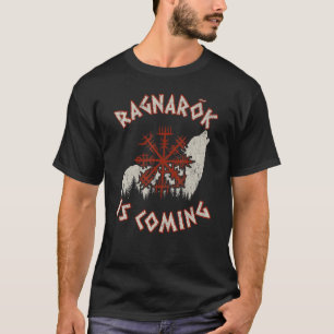 T-shirt Ragnarok Arrive Loup Vegvisir Viking Vikings