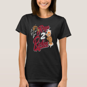 T-shirt Rags 2 Riches Retro Rouge Cardinal 3s Associés