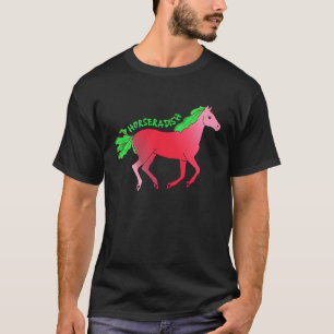 T-shirt Raifort Cheval Élevage Animal Radis Légume