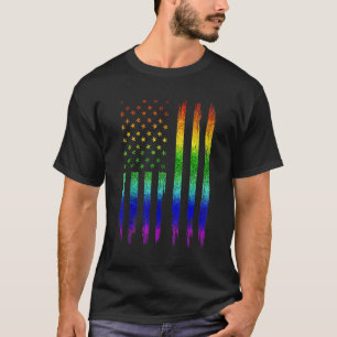 T-shirt Rainbow 4 juillet Lgbtq Gay pride Mois Lgbt Usa