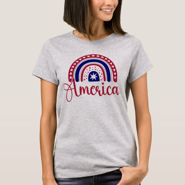 T-shirt Rainbow America (Devant)