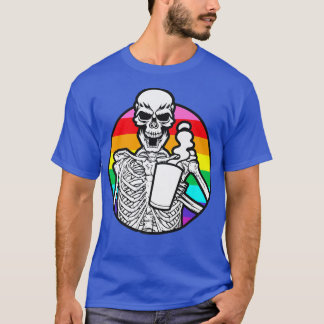 T-shirt Rainbow Caffeine Café Boire Gay pride Halloween