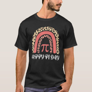 T-shirt Rainbow Cheetah Happy Pi Day Math 3.14 Symbole Tea