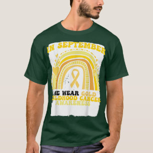 T-shirt Rainbow Chilhood Cancer Awareness En Septembre Nou
