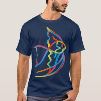 T-shirt Rainbow Color Poisson ornemental