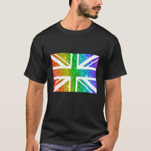 T-shirt Rainbow Color Uk Patriotique Royaume-Uni Drapeau U