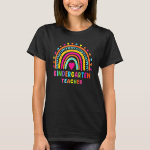 T-shirt Rainbow Cute Kindergarten Teacher Back To School T