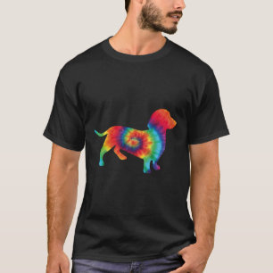T-shirt Rainbow Dachshund Chien Art Doxie colorée Saucisse