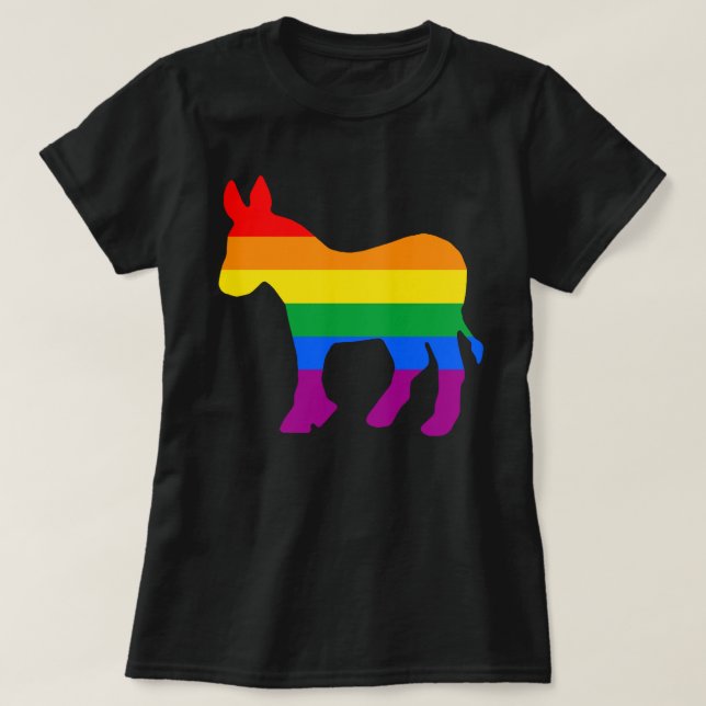 T-shirt Rainbow Democrat (Design devant)