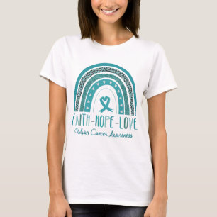 T-shirt Rainbow Faith Hope Love Vulvar Cancer Awareness