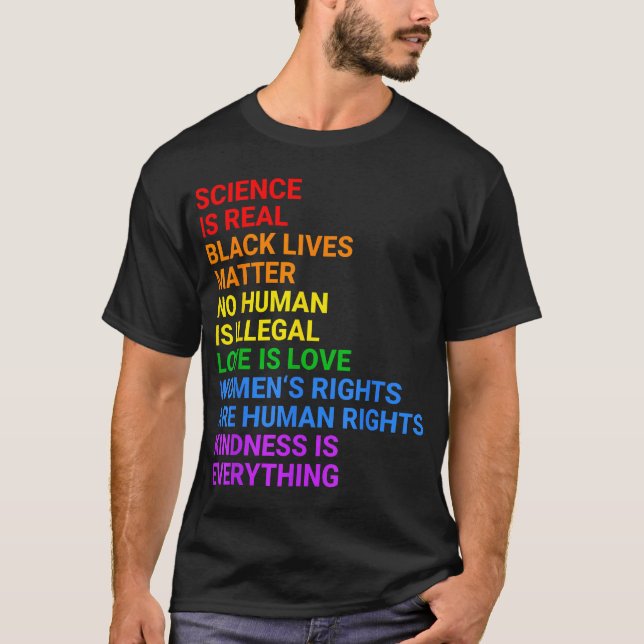 T-shirt Rainbow Flag Droits de l'homme des femmes Droits d (Devant)