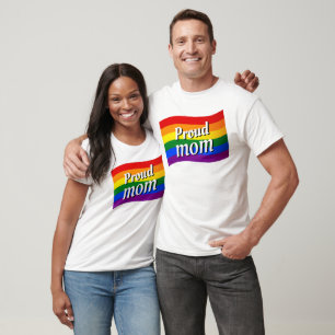 T-shirt Rainbow Flag Fière maman PFLAG fier parent LGBTQ