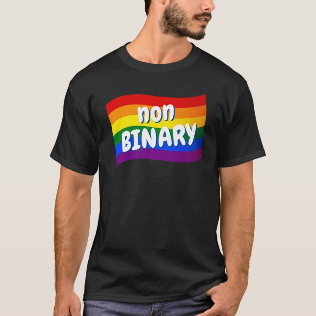 T-shirt Rainbow Flag non binaire non binaire LGBT LGBTQ pr (Devant)