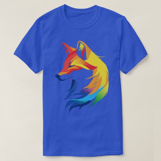 T-shirt Rainbow Fox (Design devant)