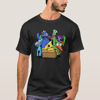 T-shirt Rainbow Friends Chapterwo with Cyan and Yellow gif