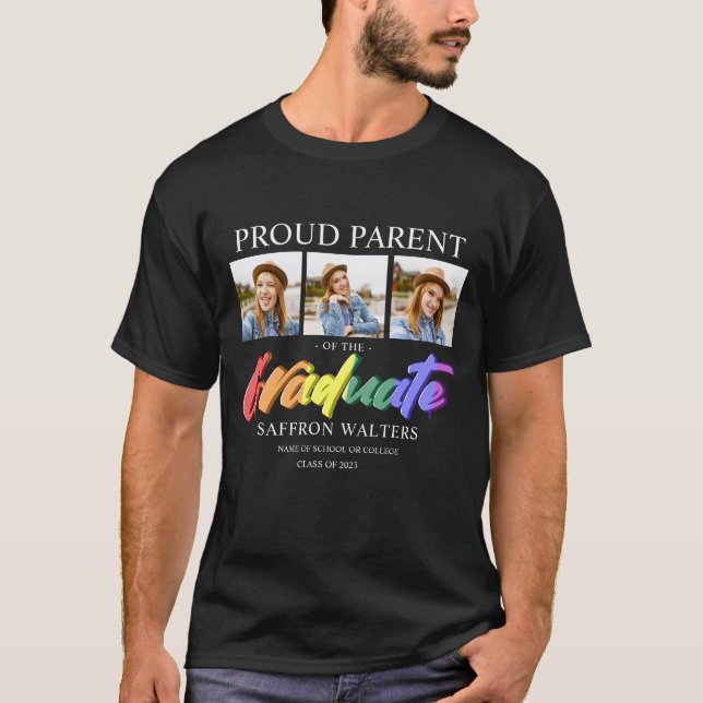 T-shirt Rainbow Graduate 3 Photo Graduate (Devant)
