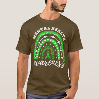 T-shirt Rainbow Green Ribbon Sensibilisation à la santé me